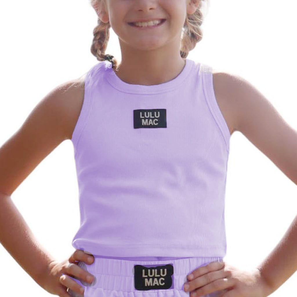 Lulu Mac Lavender Kids Solid Tank