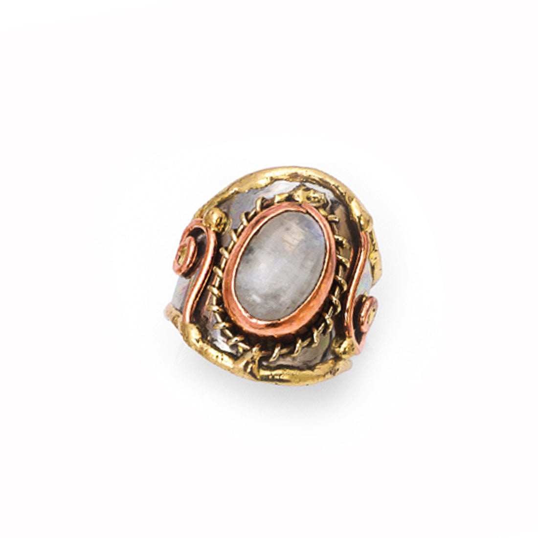 Anju Jewelry Mixed Metal and Rainbow Moonstone Stone Ring - Little Miss Muffin Children & Home
