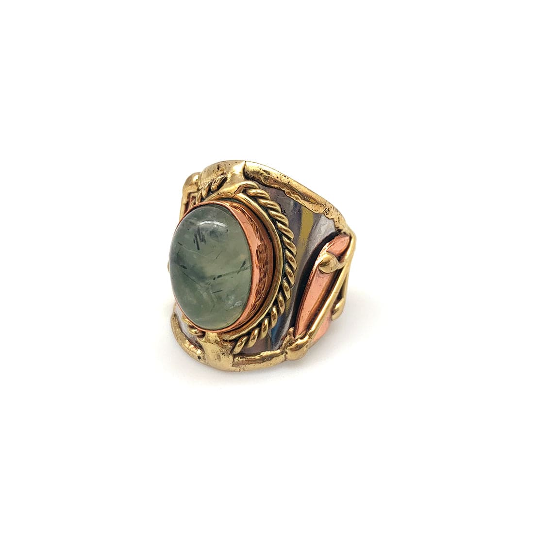 Anju Jewelry Mixed Metal and Moss Agate Stone Ring - Little Miss Muffin Children & Home
