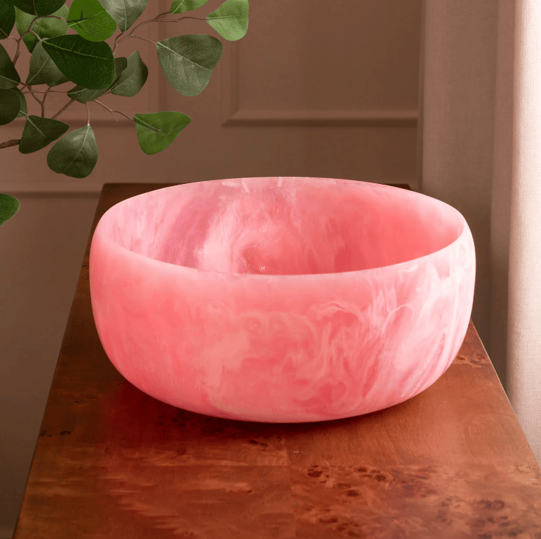 Beatriz Ball Sorbet Resin Large Round Bowl in Raspberry - Little Miss Muffin Children & Home