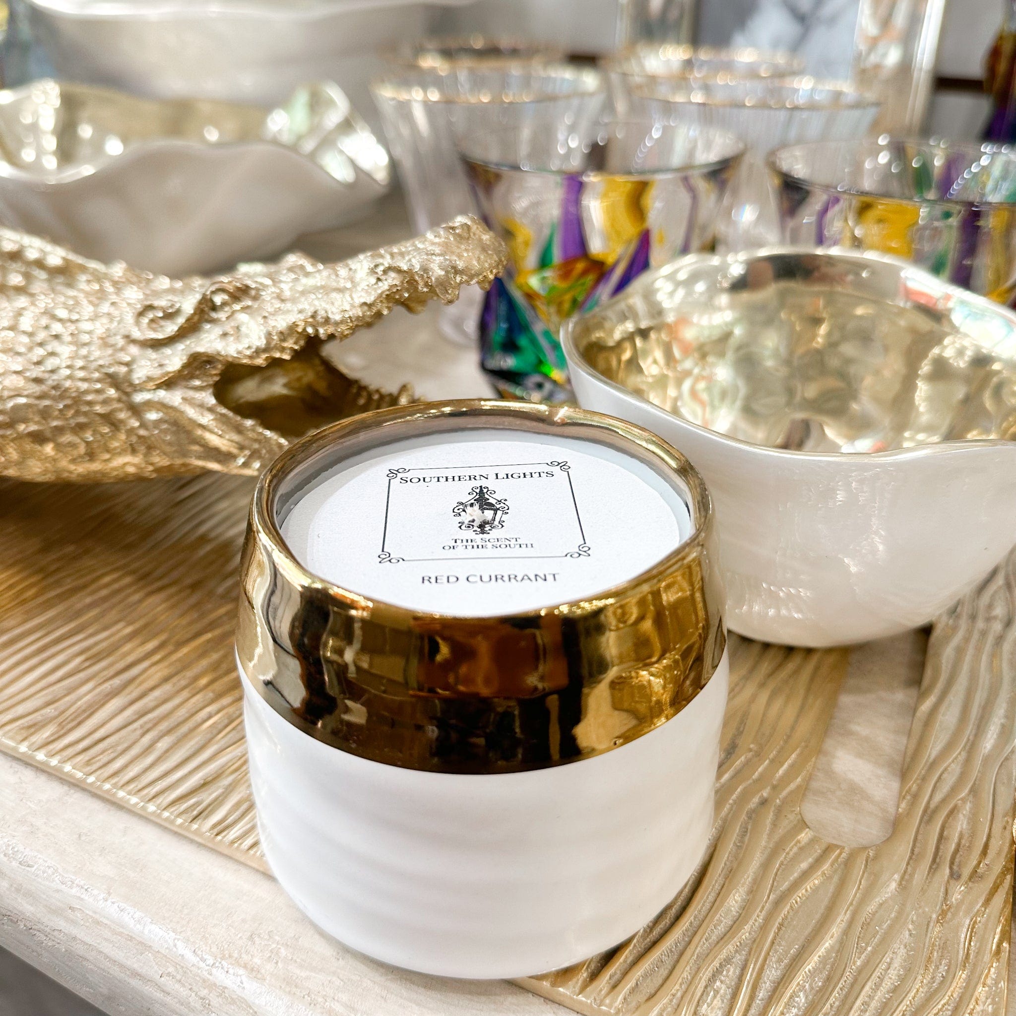 southern lights red currant scented candle