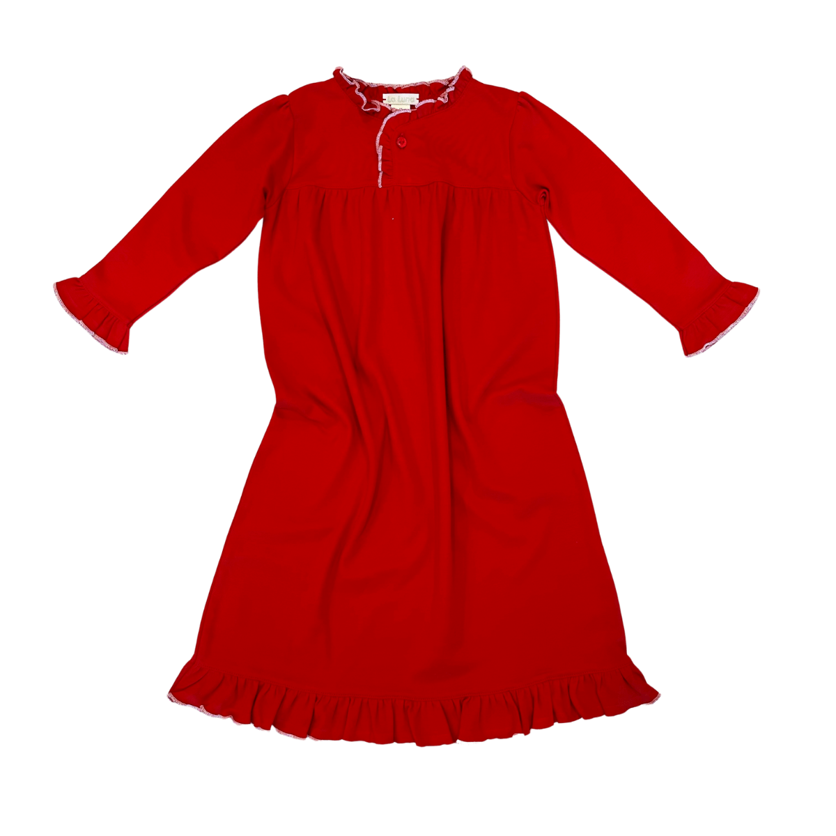 girls red pima cotton holiday dress
