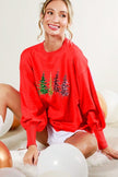 red sequin christmas tree sweater