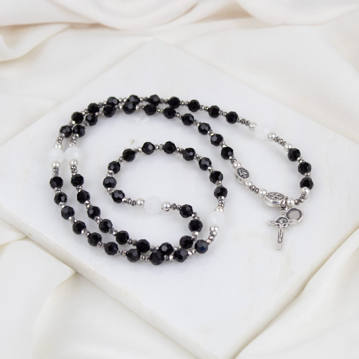 My Saint My Hero My Saint My Hero Miracles Rosary Wrap, Silver/Black - Little Miss Muffin Children & Home