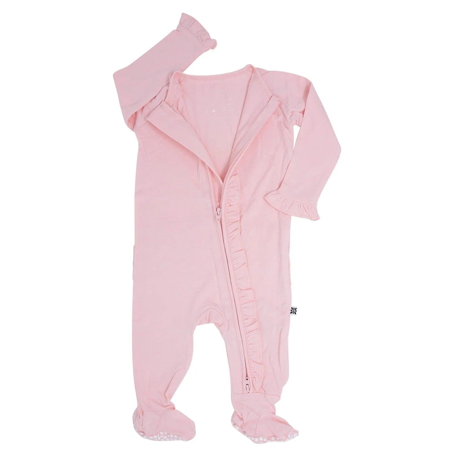 Sweet Bamboo Sweet Bamboo Perfect Pink Ruffle Footie - Little Miss Muffin Children & Home