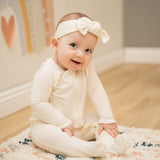 Sweet Bamboo Sweet Bamboo Whispery White Ruffle Footie - Little Miss Muffin Children & Home