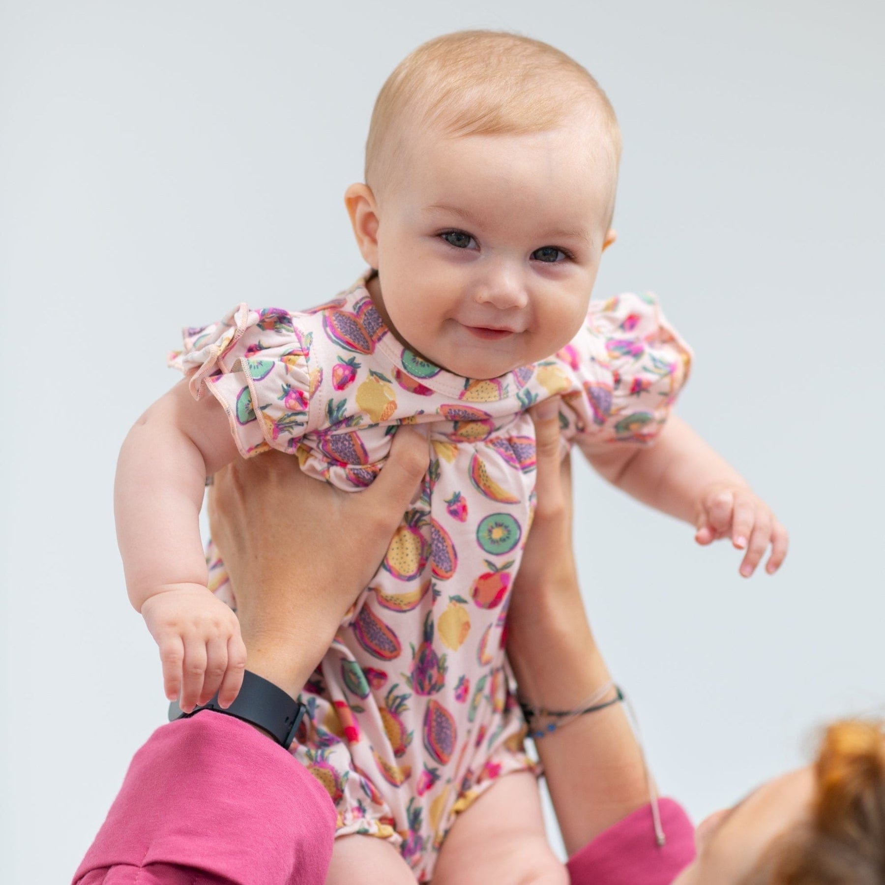 Sweet Bamboo Sweet Bamboo Ruffle Romper Tropical Fruits - Little Miss Muffin Children & Home