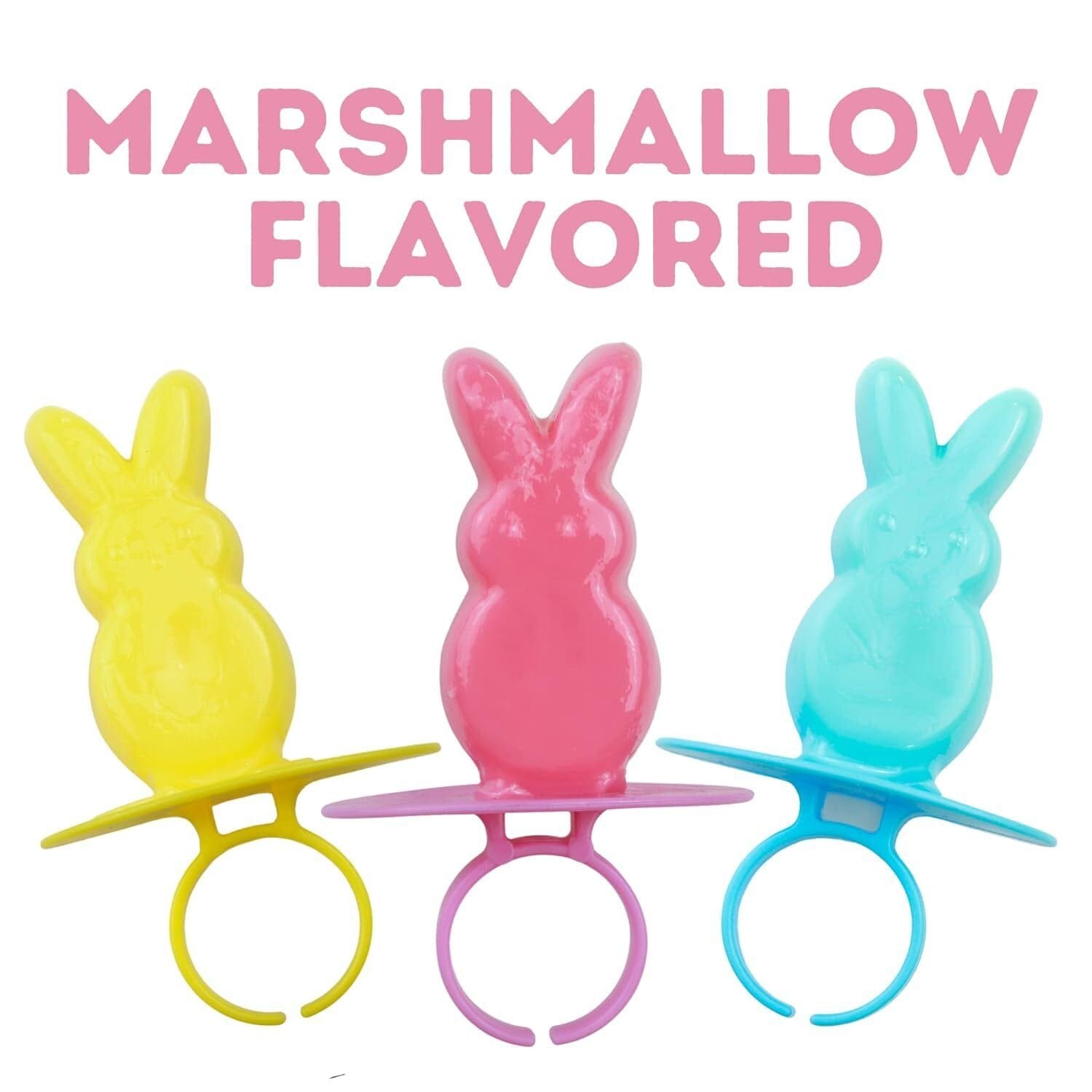 I Got Your Candy Peeps Easter Lollipop Rings - Bunny Shaped, Marshmallow Flavor - Little Miss Muffin Children & Home