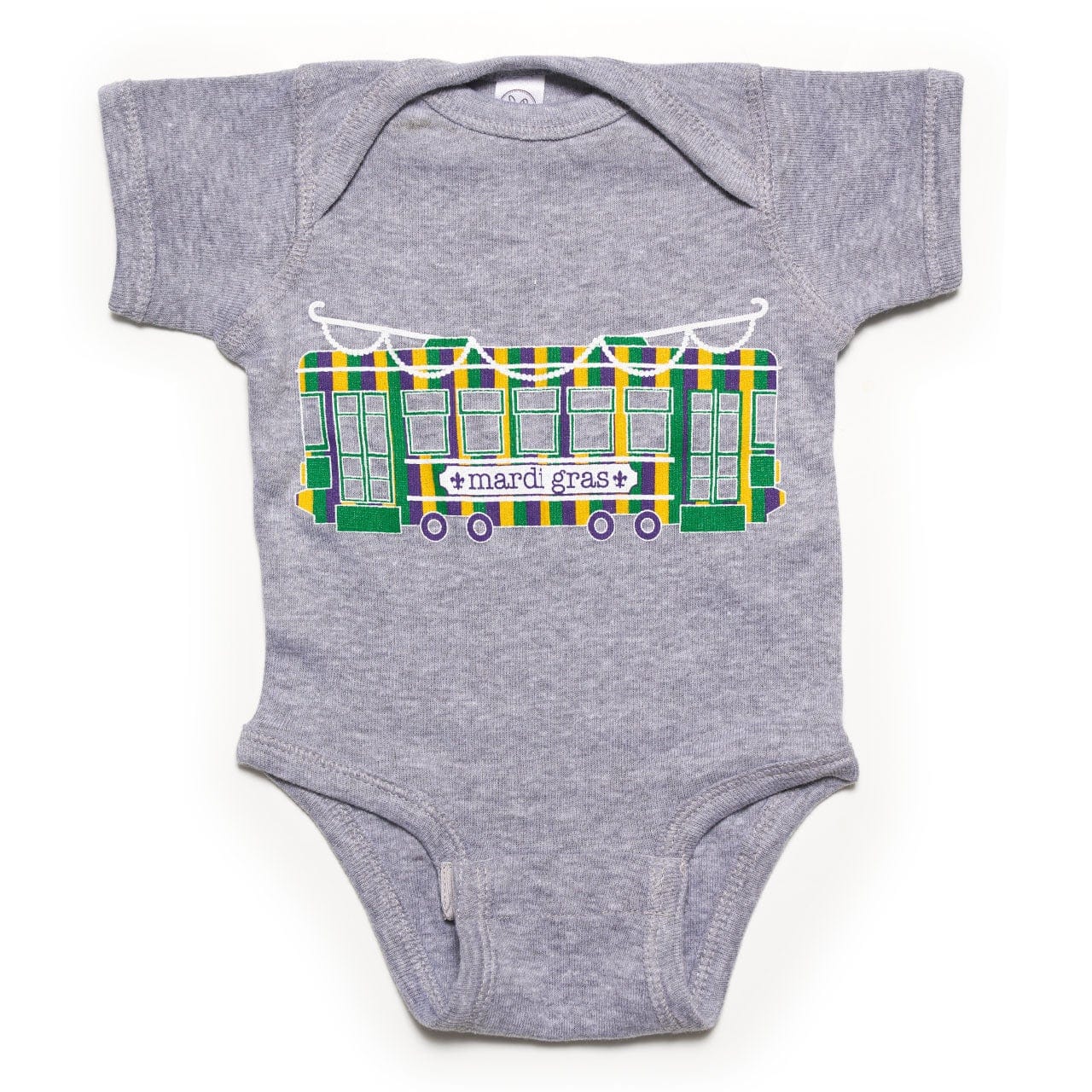 Bon Temps Boutique Bon Temps Boutique Mardi Gras Madras Streetcar Onesies - Little Miss Muffin Children & Home