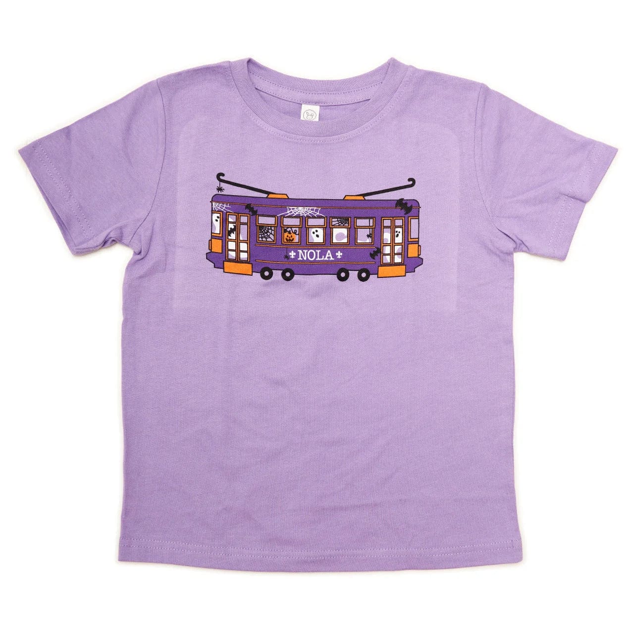 Bon Temps Boutique Bon Temps Boutique Spooky Haunted Halloween Streetcar Classic Tee in Lavender - Little Miss Muffin Children & Home