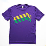 Bon Temps Boutique Mardi Gras Sport Stripe Dry Fit Tee