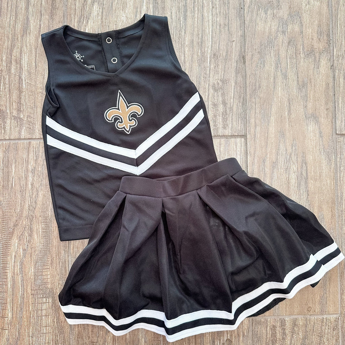 2 piece saints cheer set with bloomers