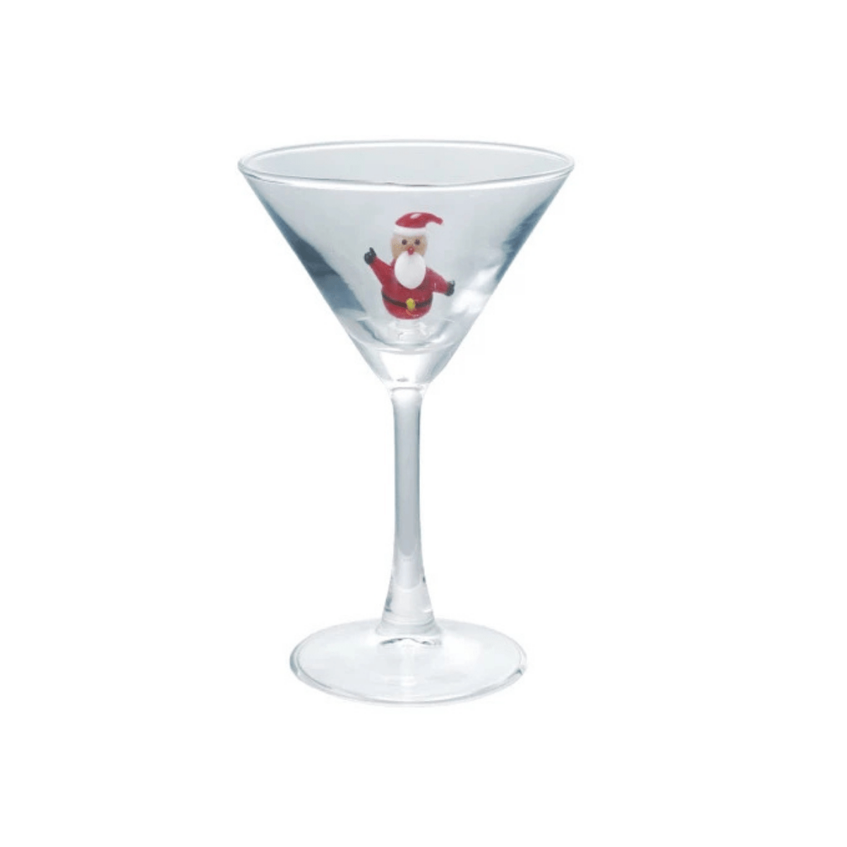 santa martini glass