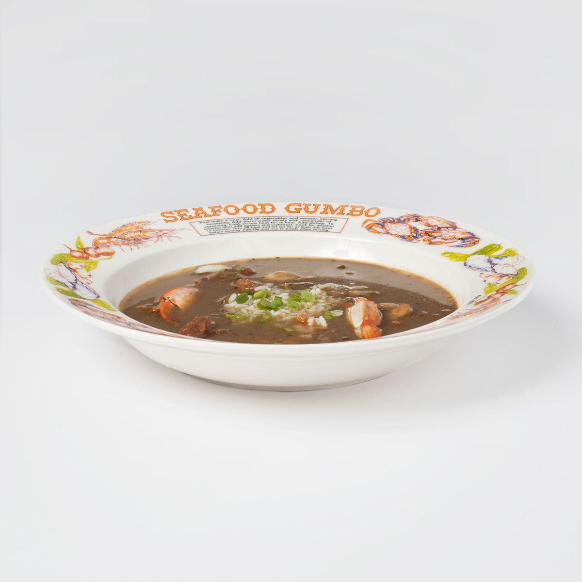 Youngberg & Co Inc Youngberg & Co Seafood Recipe Stoneware Rim Bowl - Little Miss Muffin Children & Home