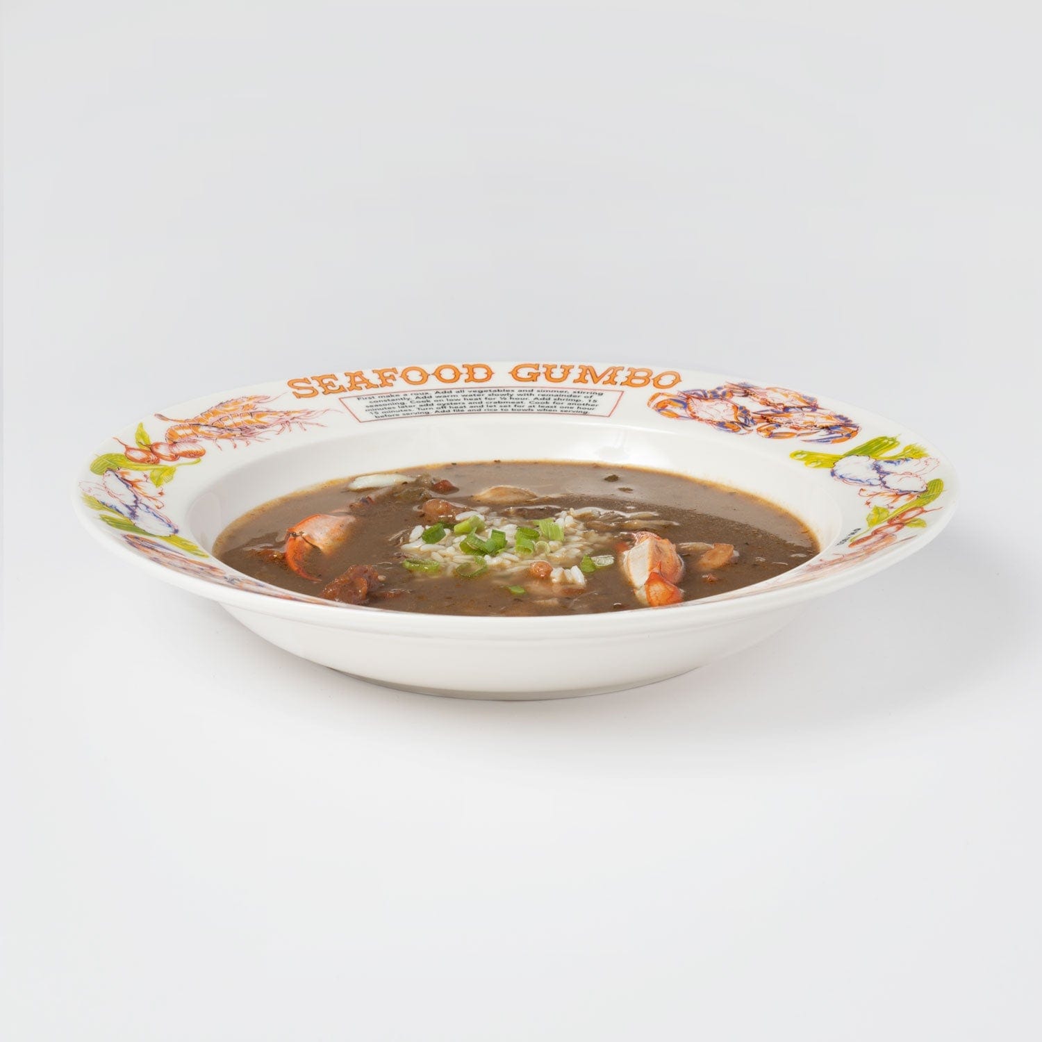 Youngberg & Co Inc Youngberg & Co Seafood Recipe Stoneware Rim Bowl - Little Miss Muffin Children & Home