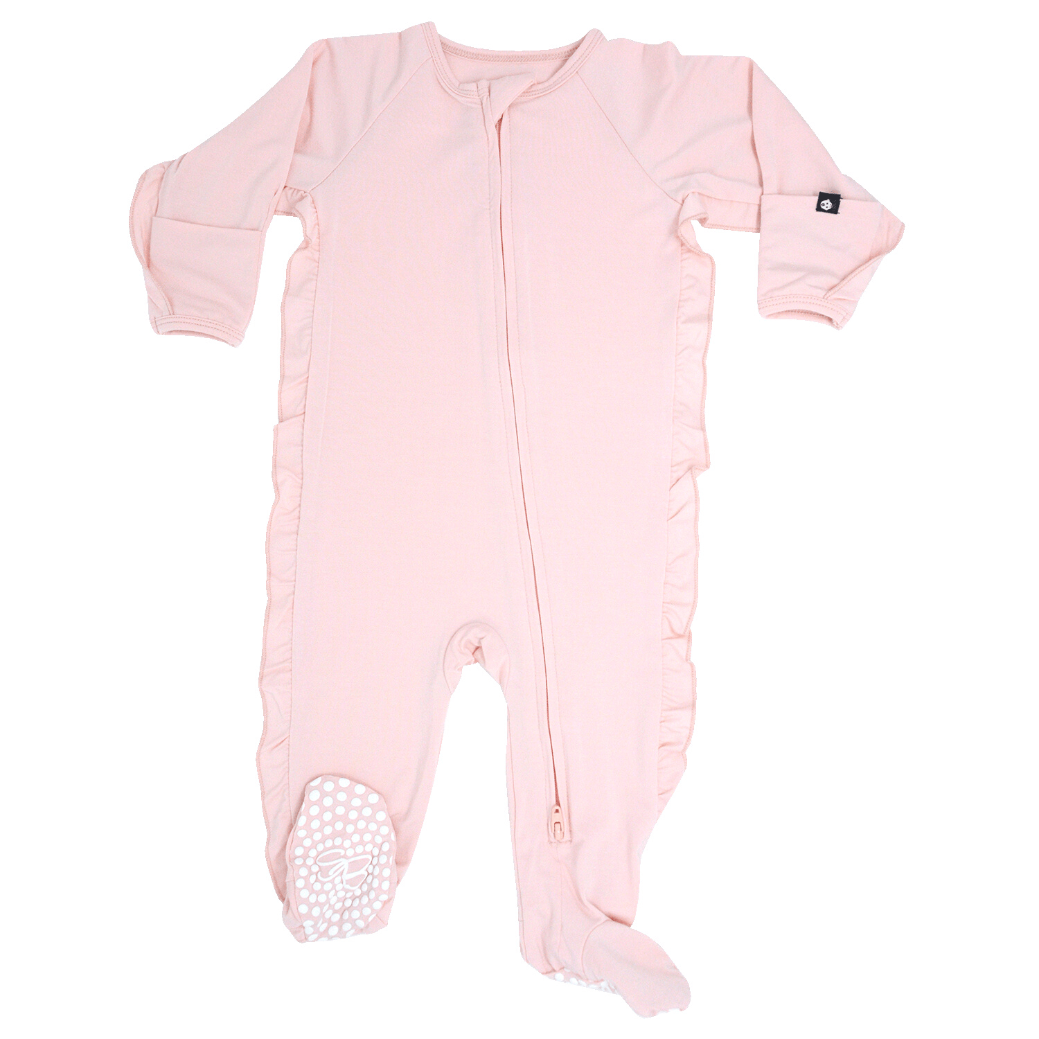 Sweet Bamboo Sweet Bamboo Perfect Pink Side Ruffle Footie - Little Miss Muffin Children & Home