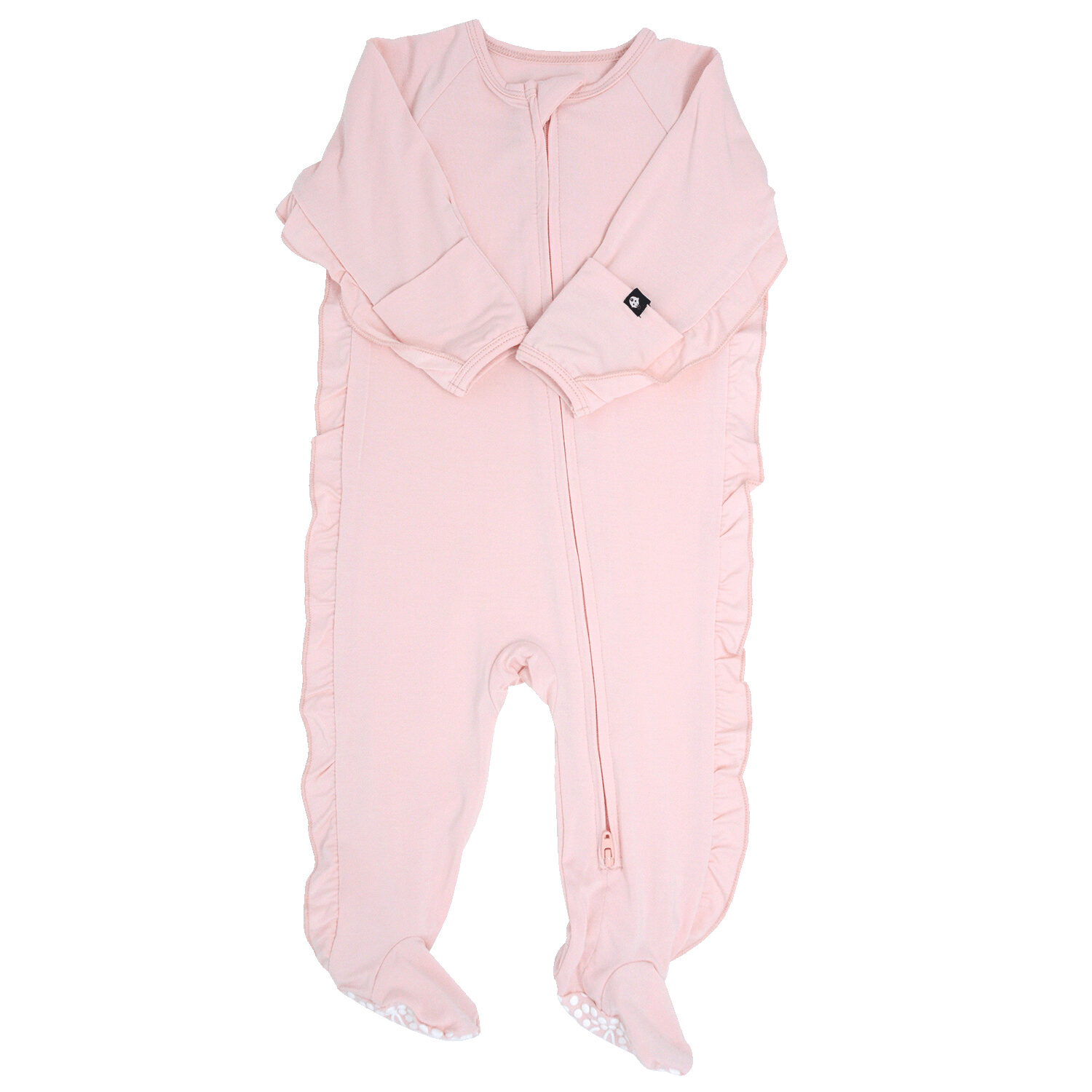 Sweet Bamboo Sweet Bamboo Perfect Pink Side Ruffle Footie - Little Miss Muffin Children & Home