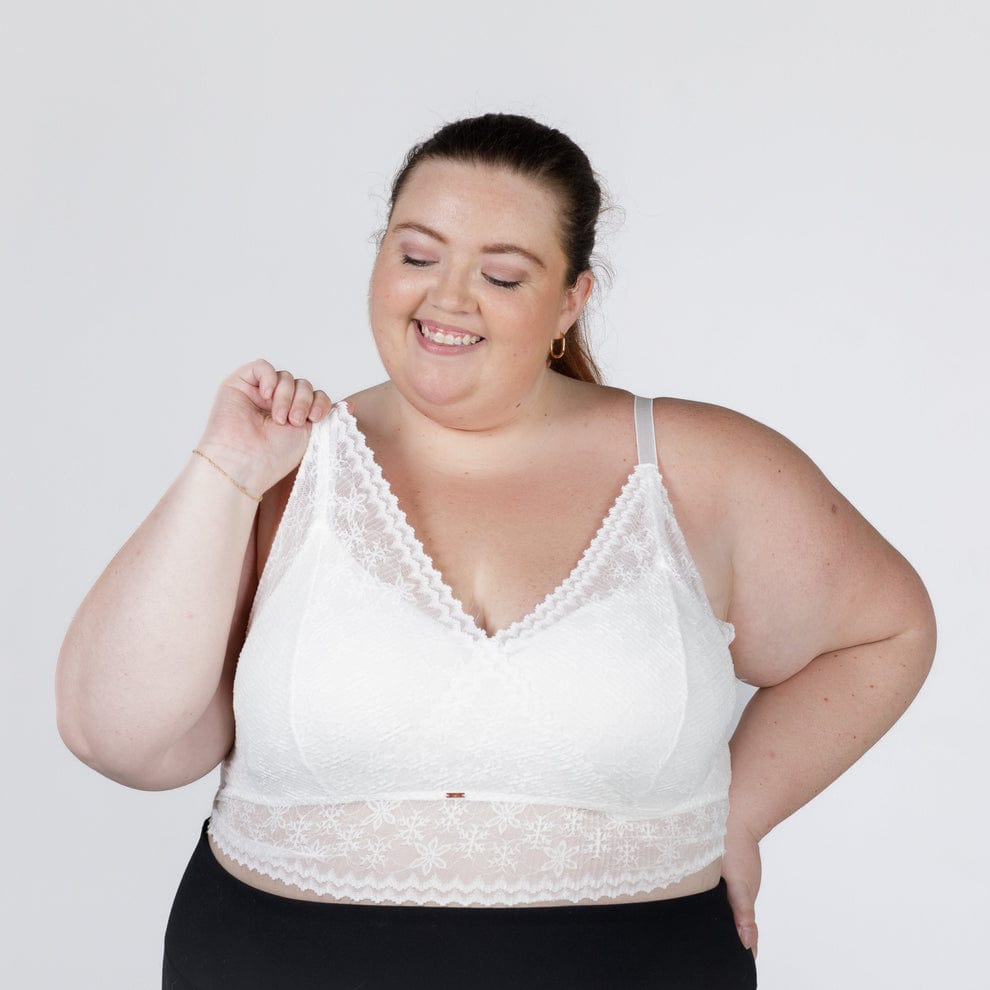 JadyK Jadyk Skye Lace Bralette in White - Little Miss Muffin Children & Home