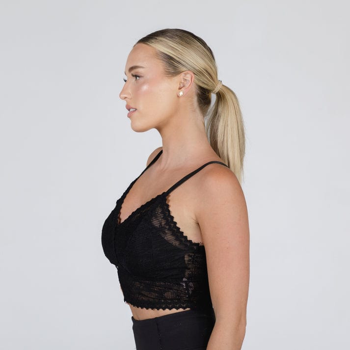 JadyK Jadyk Skye Lace Bralette in Black - Little Miss Muffin Children & Home