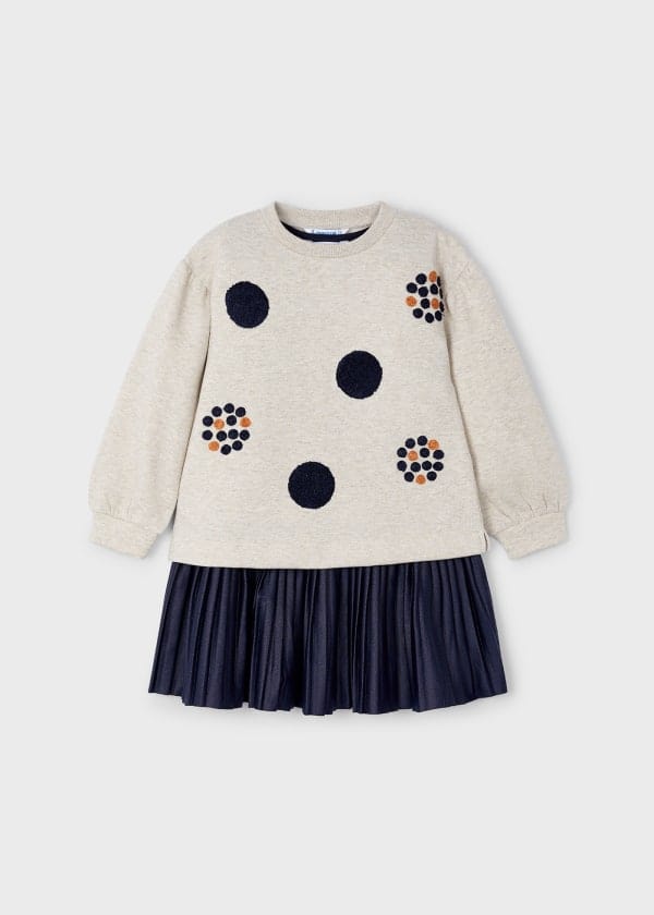 Mayoral Usa Inc Mayoral Sleeveless Dress with Sweatshirt Details in Navy for Girls - Little Miss Muffin Children & Home