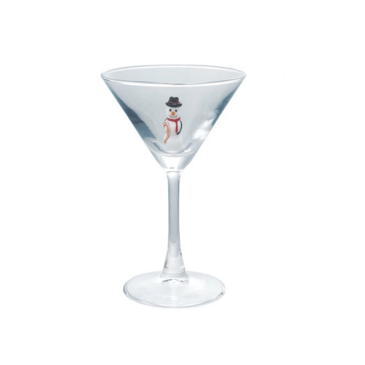 snowman martini glass