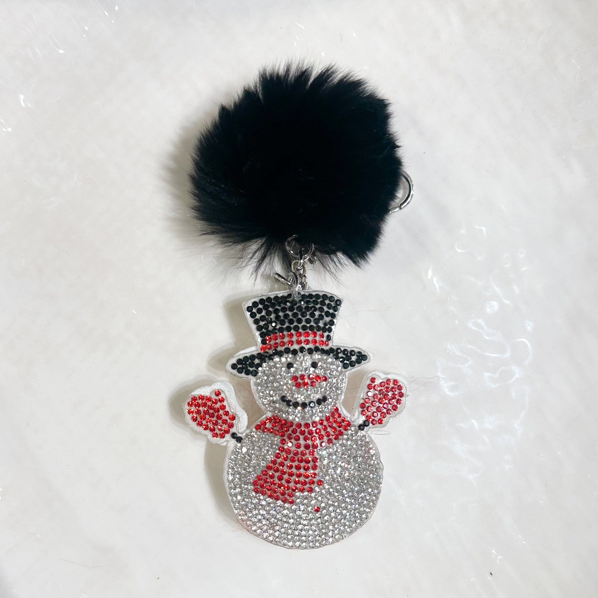 Little girls snowman Christmas key chain 