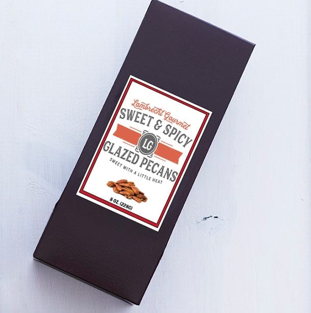 Lambrecht Gourmet Lambrecht Gourmet 8oz Box Sweet and Spicy Glazed Pecans - Little Miss Muffin Children & Home