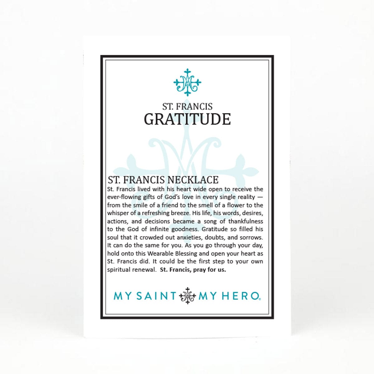 My Saint My Hero St Francis Necklace, Gold - Little Miss Muffin Children & Home