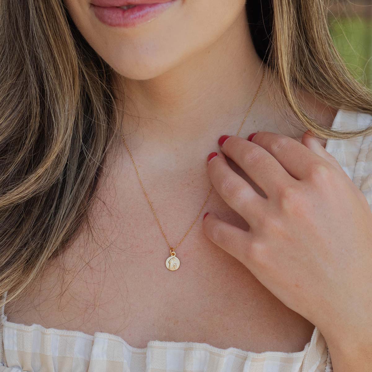 My Saint My Hero St Francis Necklace, Gold - Little Miss Muffin Children & Home