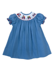 Lulu Bebe Lulu Bebe Smocked Christmas Train Emma Bishop Dress - Little Miss Muffin Children & Home