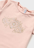Mayoral Usa Inc Mayoral Short Sleeve Glitter Heart T-Shirt - Little Miss Muffin Children & Home
