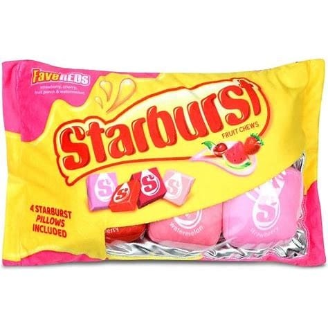 Starburst Fave Reds Packaging Fleece Plush
