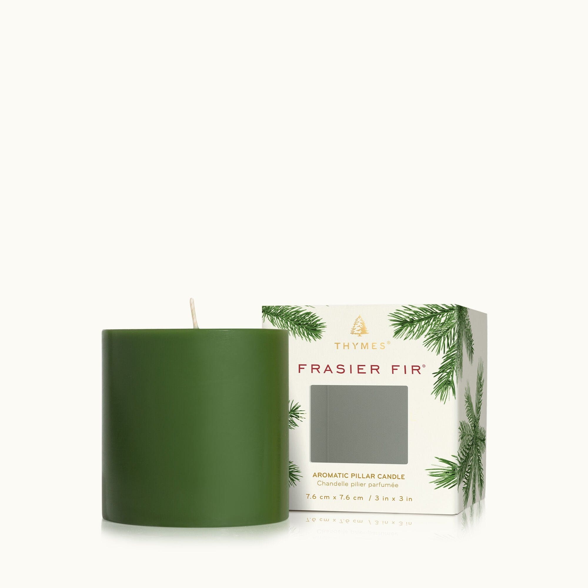 Thymes Thymes Frasier Fir Pillar Candle, Small 3" x 3" - Little Miss Muffin Children & Home