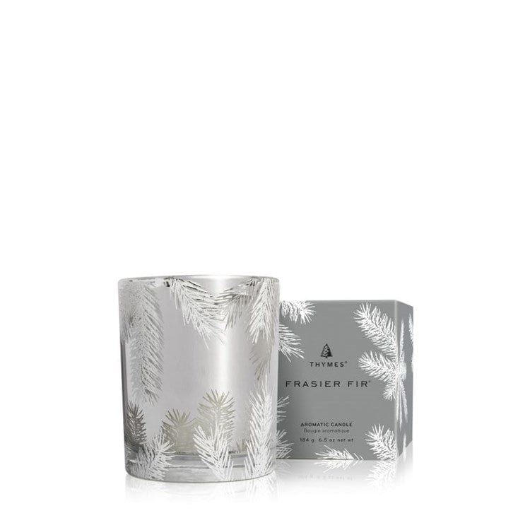 Thymes Thymes Frasier Fir 6.5oz Silver Poured Candle - Little Miss Muffin Children & Home