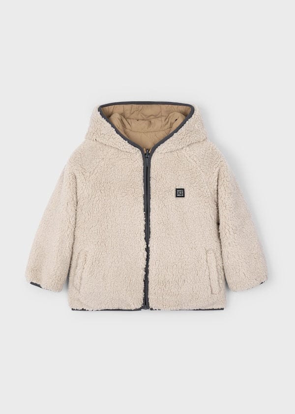 boys reversible caramel quilted jacket