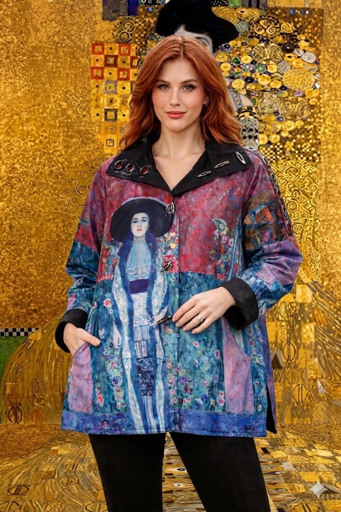 Adele Bloch Bauer II Reversible Toggle Raincoat
