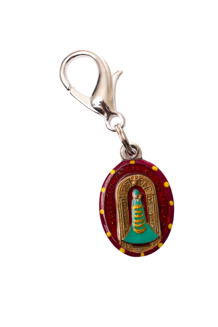 Saints For Sinners Saints For Sinners Our Lady of Loreto Hand Painted Medal - Little Miss Muffin Children & Home