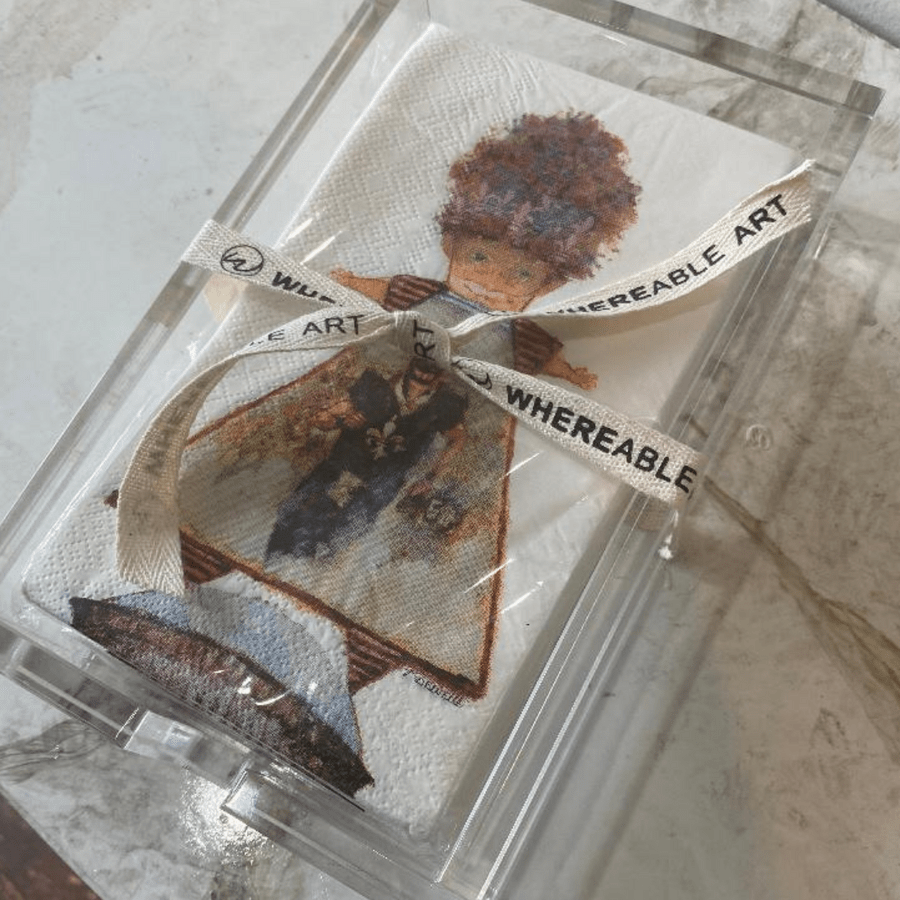 Whereable Art Whereable Art Acrylic Guest Towel/Dinner Napkin Holder - Little Miss Muffin Children & Home