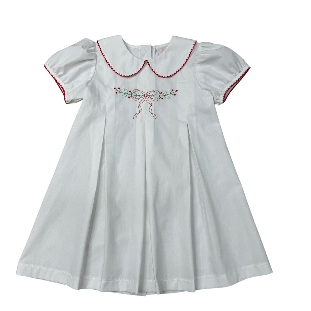 Whimsy Bay Kids Holly-Days Bow Pleated Dress - Little Miss Muffin Children & Home