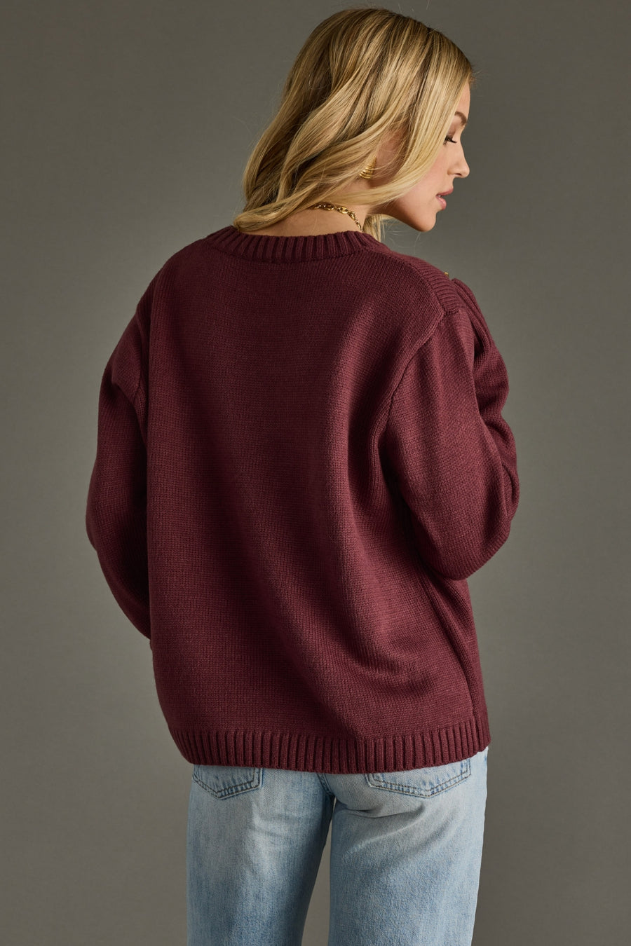 wine weather sweater for women