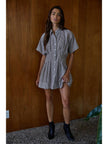 cotton stripped shirt dress