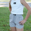 Girls' Lulu Mac Sport Grey Shorts by Girlie Girl Originals