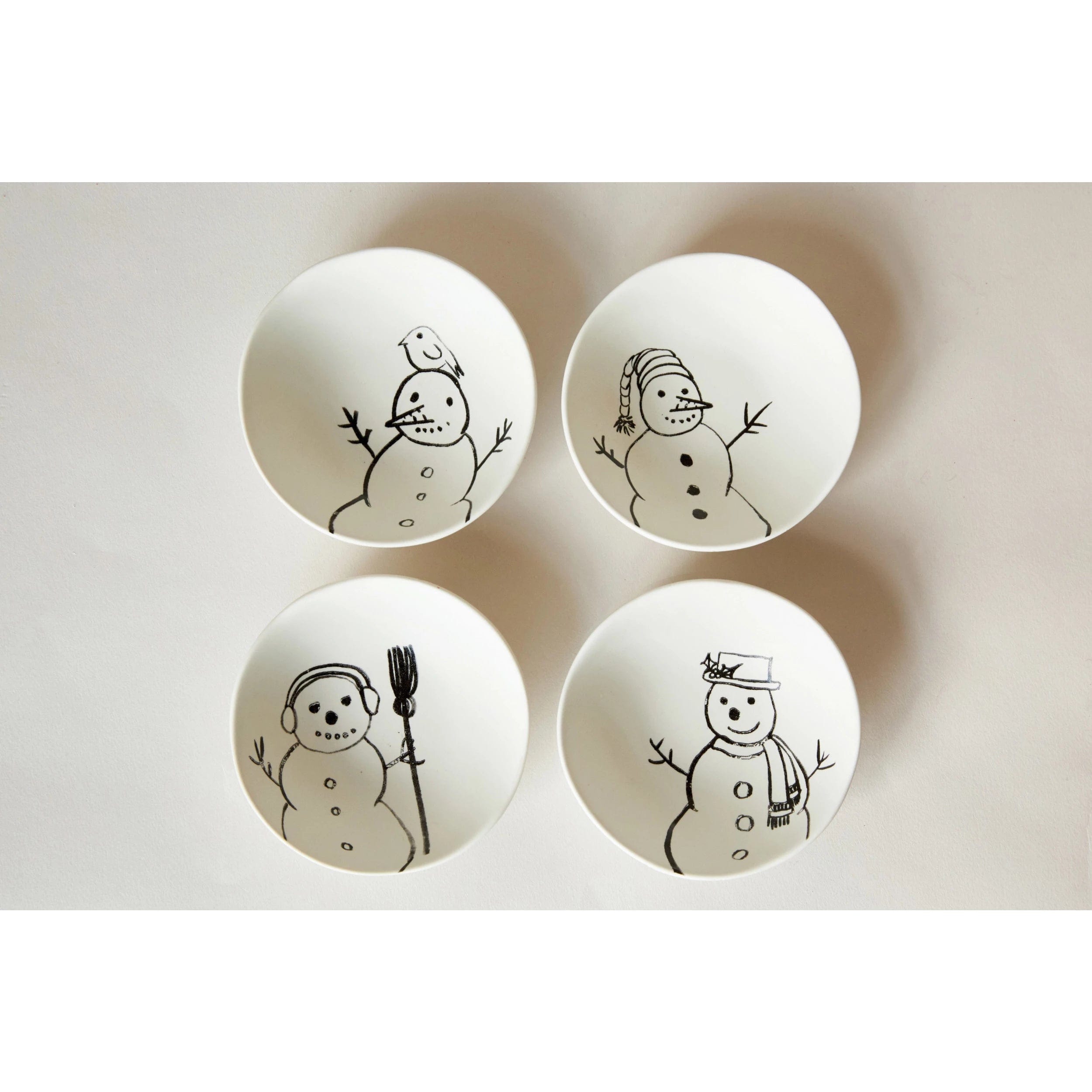 Creative Co-Op Creative Co-op Stoneware Bowl with Snowman Image - Little Miss Muffin Children & Home