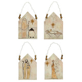 Creative Co-Op Creative Co-op Wood Ornament with Holy Image and Hanger - Little Miss Muffin Children & Home