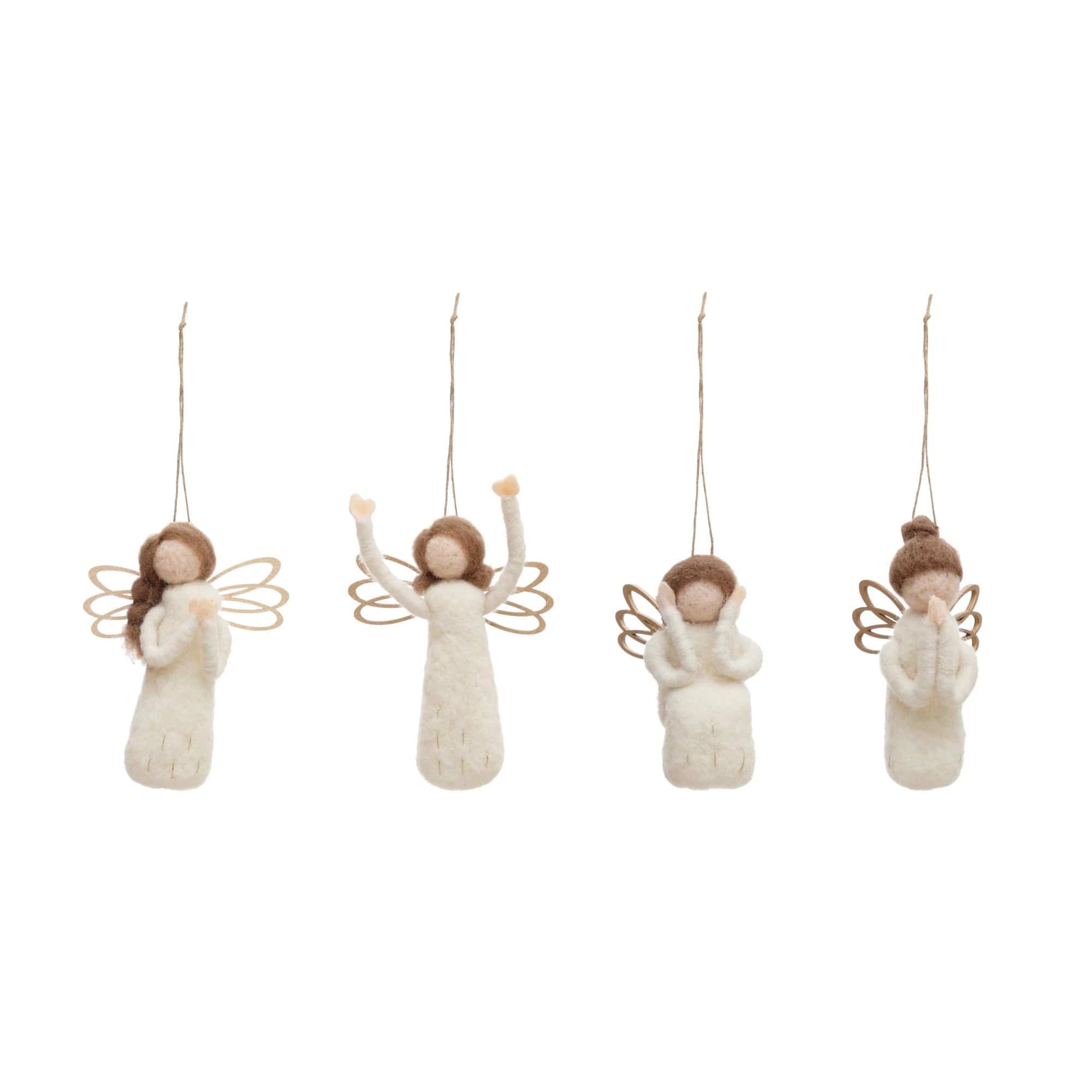Creative Co-Op Creative Co-op Wool Felt Angel Ornament - Little Miss Muffin Children & Home