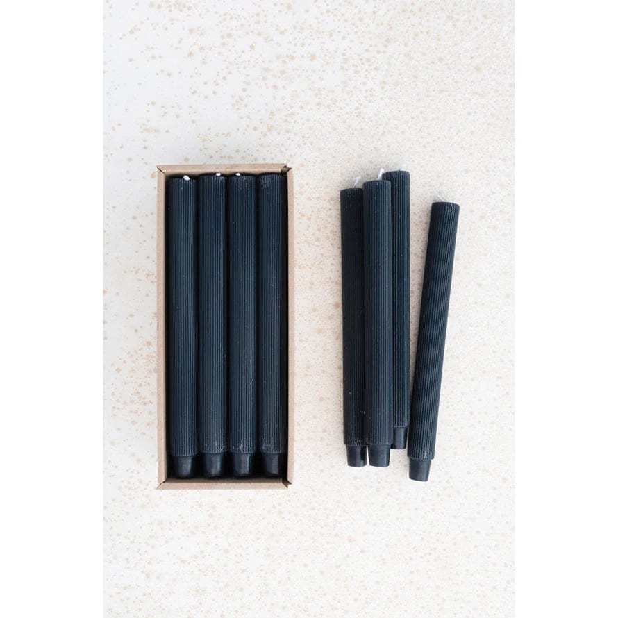 Creative Co-Op Creative Co-op Unscented Pleated Taper Candles - Little Miss Muffin Children & Home