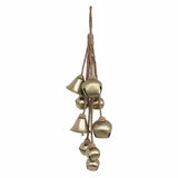 Creative Co-Op Creative Co-op Metal Bell Cluster with Antique Brass Finish and Jute Rope - Little Miss Muffin Children & Home