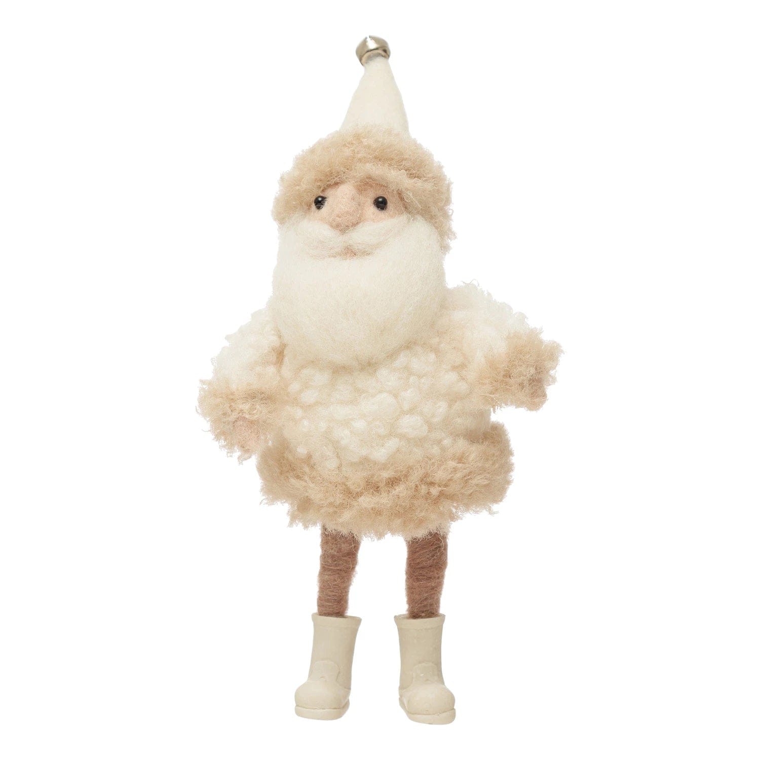 Creative Co-Op Creative Co-op Wool Felt Santa with Jingle Bell Hat - Little Miss Muffin Children & Home