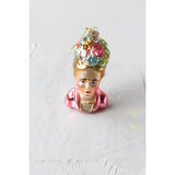 Creative Co-Op Creative Co-op Hand-Painted Glass Frida Kahlo Ornament - Little Miss Muffin Children & Home