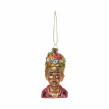 Creative Co-Op Creative Co-op Hand-Painted Glass Frida Kahlo Ornament - Little Miss Muffin Children & Home